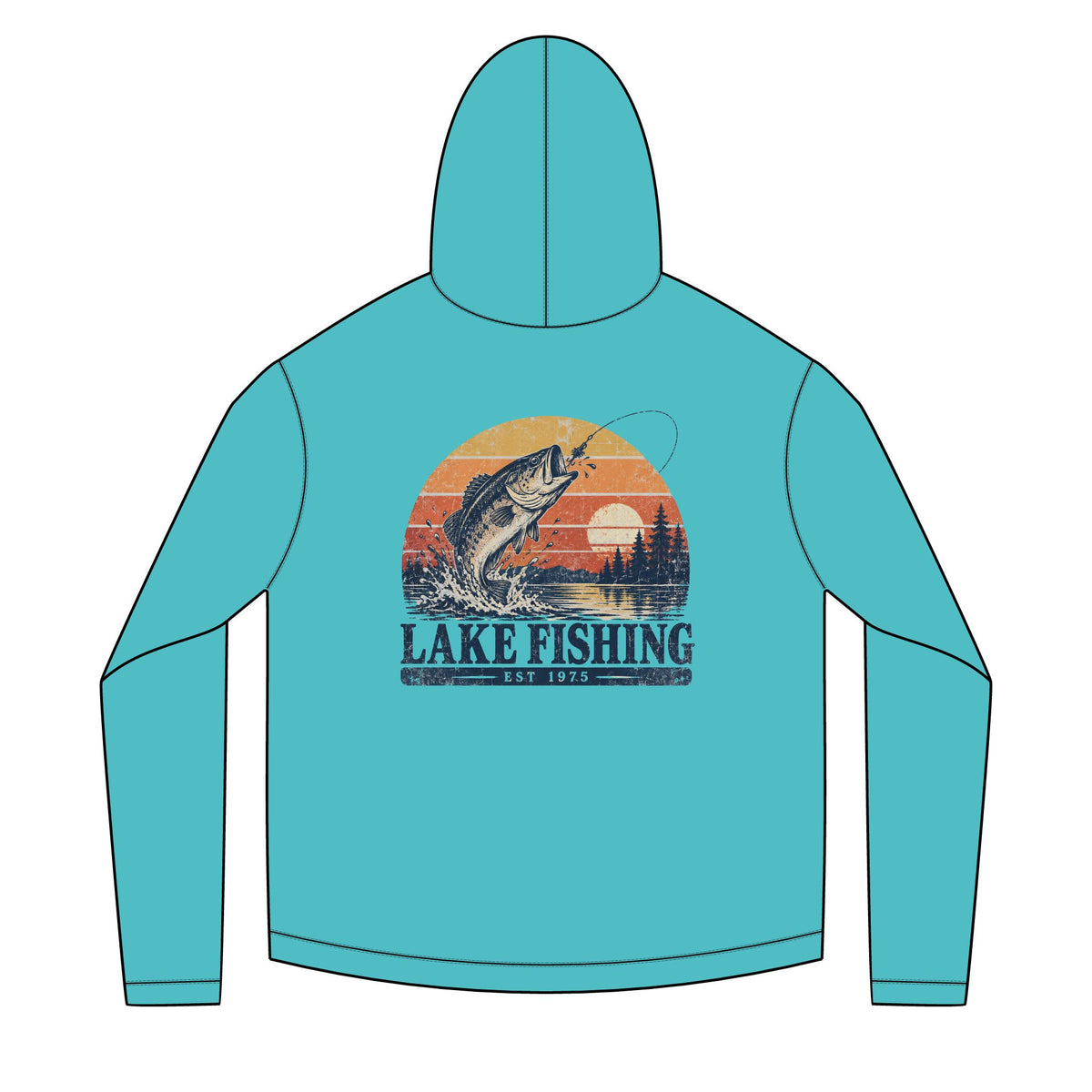 Lake Fishing Solar Hoodie