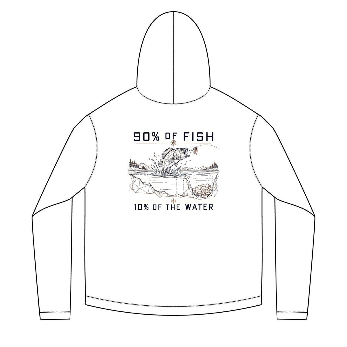 90 % of the Fish 10% of Water Solar Hoodie