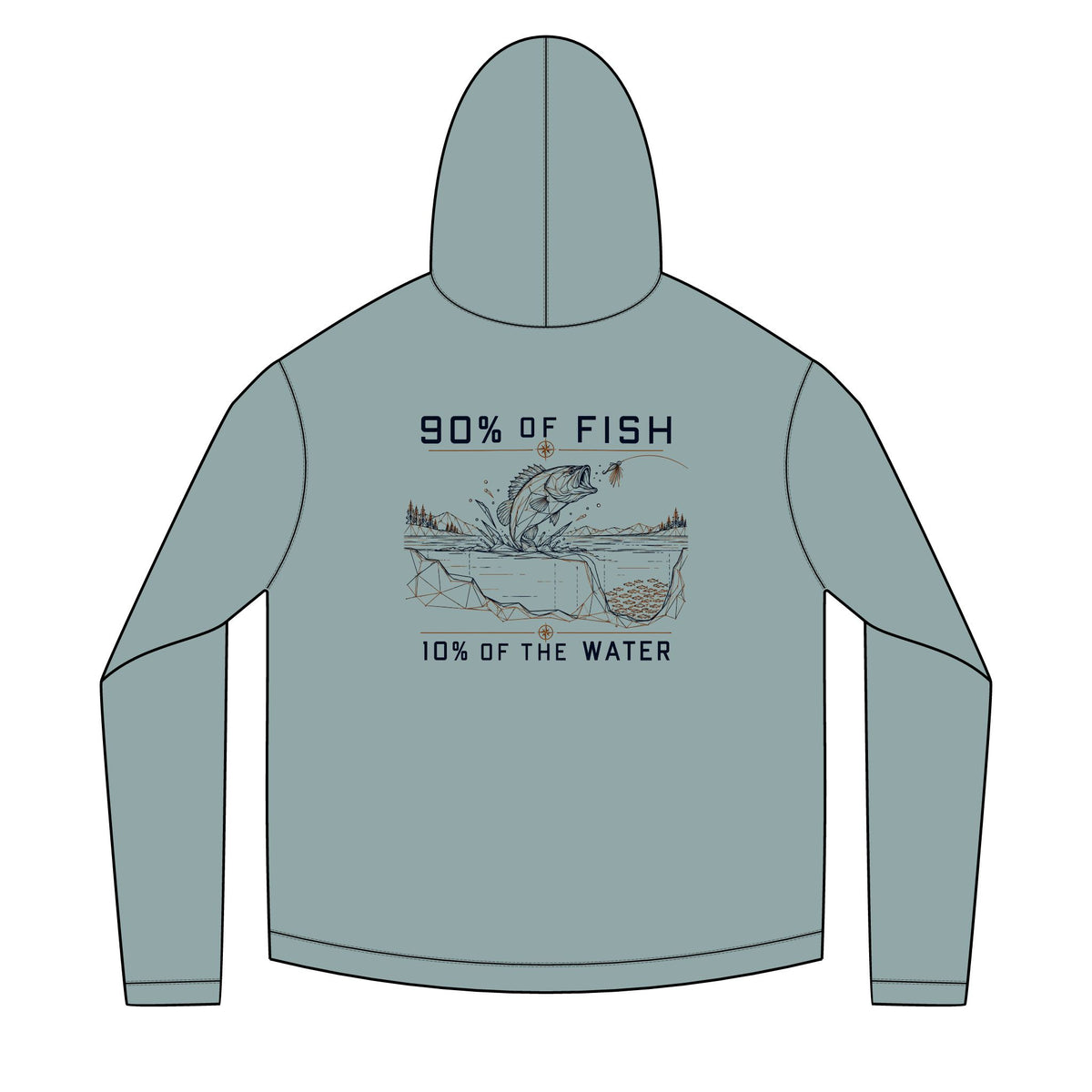 90 % of the Fish 10% of Water Solar Hoodie