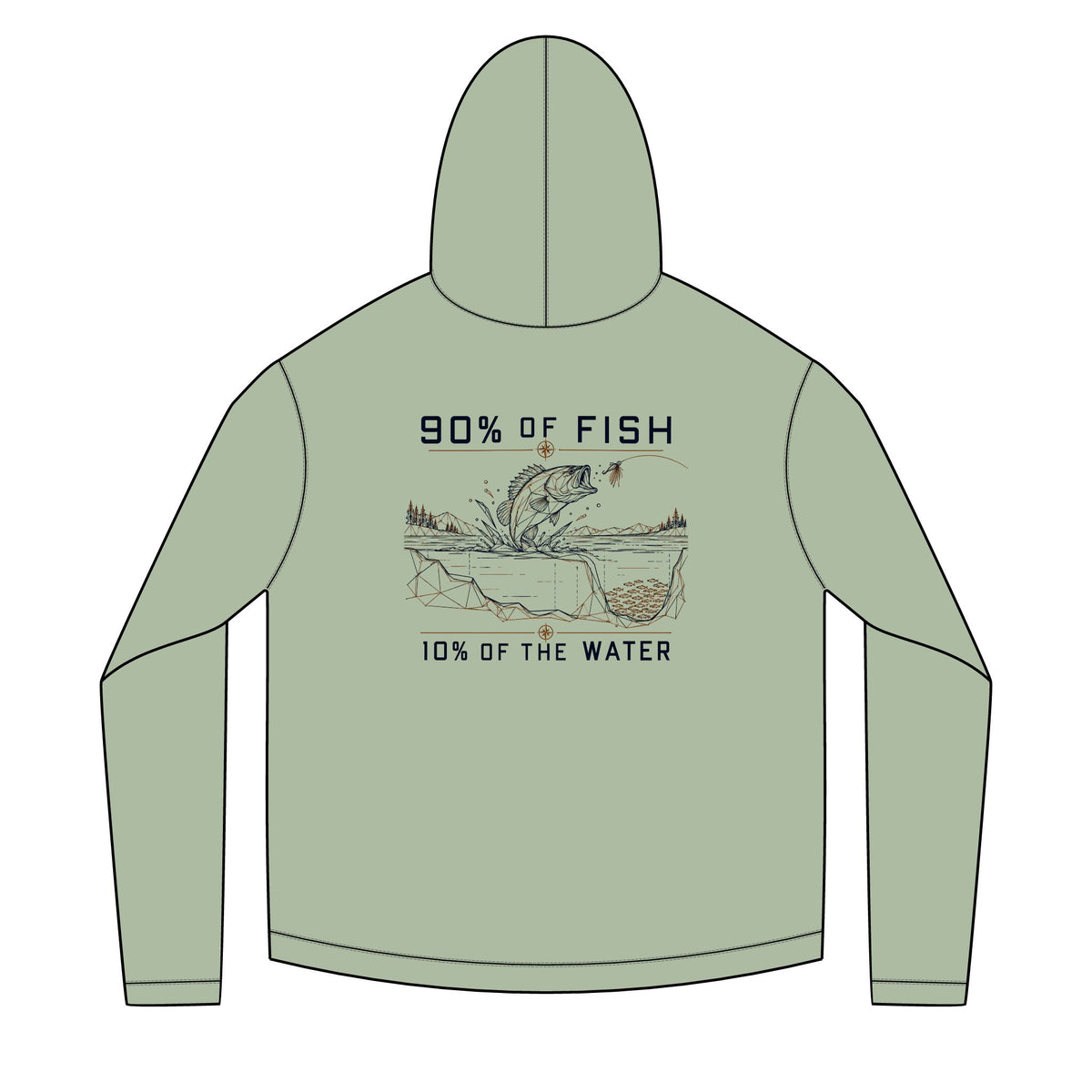 90 % of the Fish 10% of Water Solar Hoodie