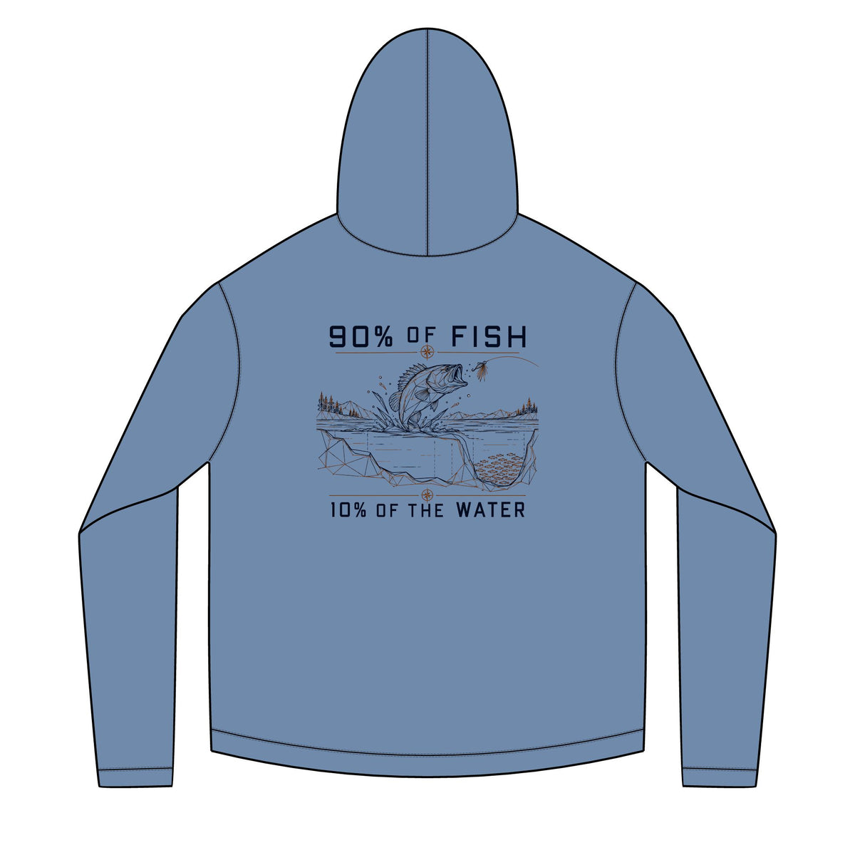 90 % of the Fish 10% of Water Solar Hoodie