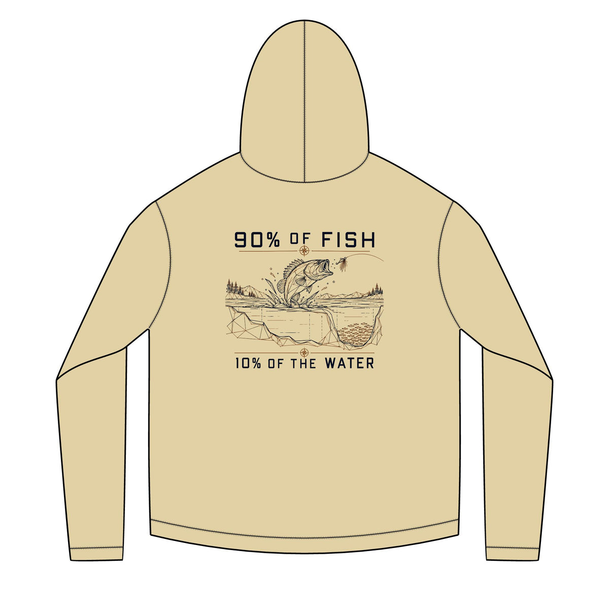 90 % of the Fish 10% of Water Solar Hoodie
