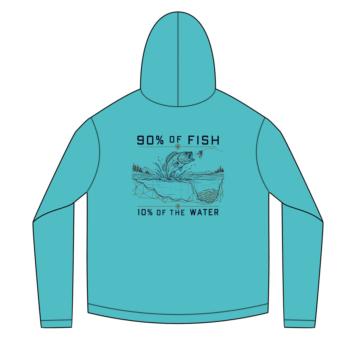 90 % of the Fish 10% of Water Solar Hoodie