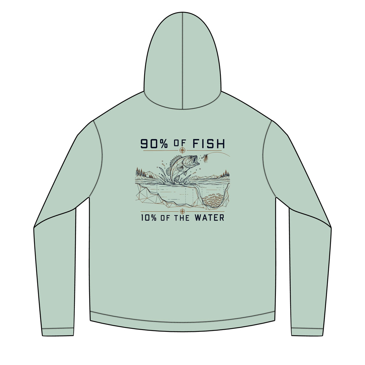 90 % of the Fish 10% of Water Solar Hoodie