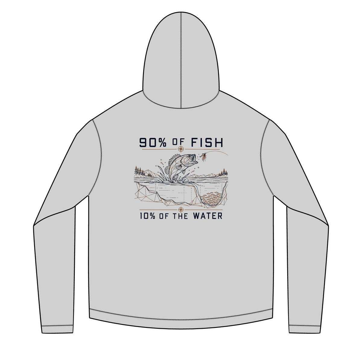 90 % of the Fish 10% of Water Solar Hoodie