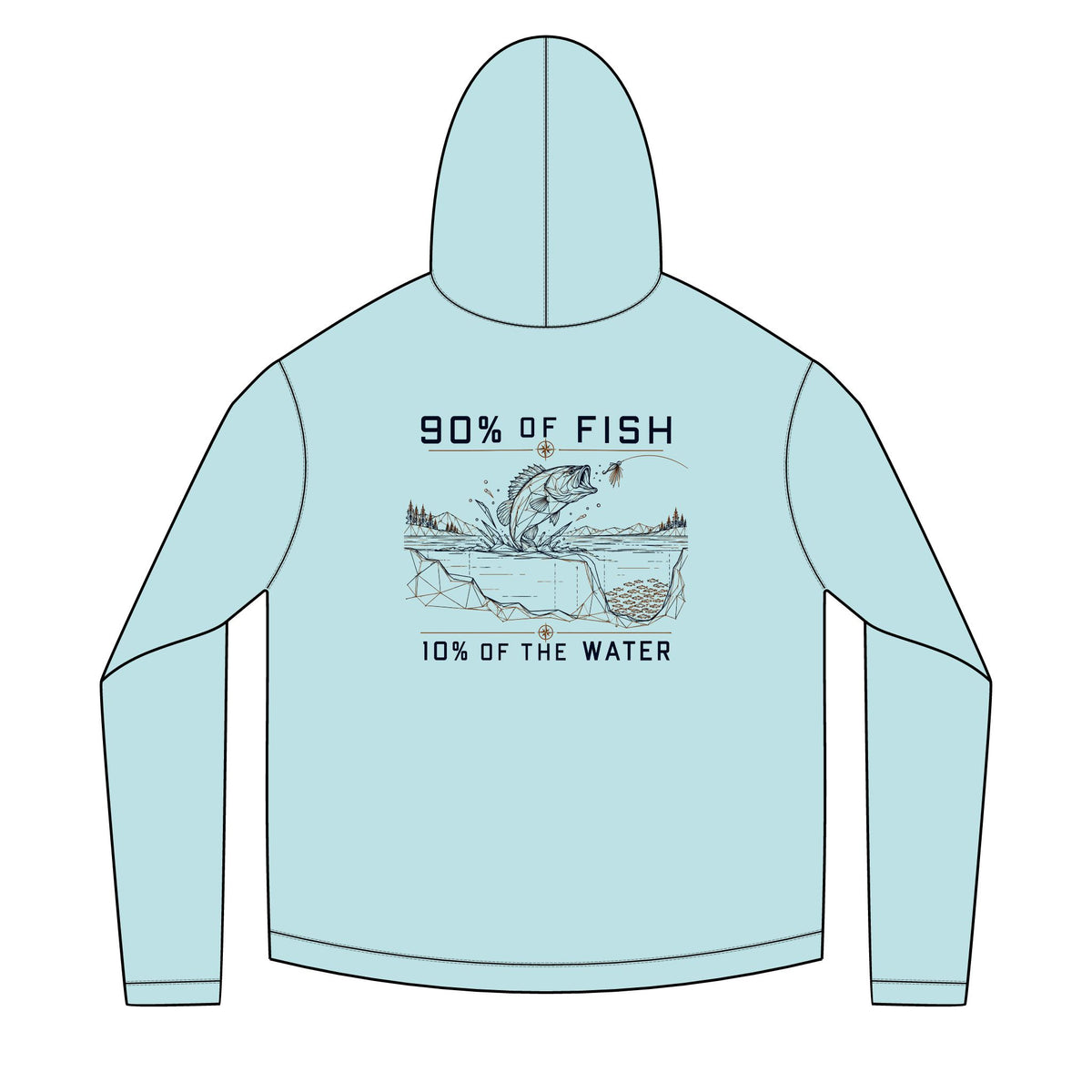 90 % of the Fish 10% of Water Solar Hoodie
