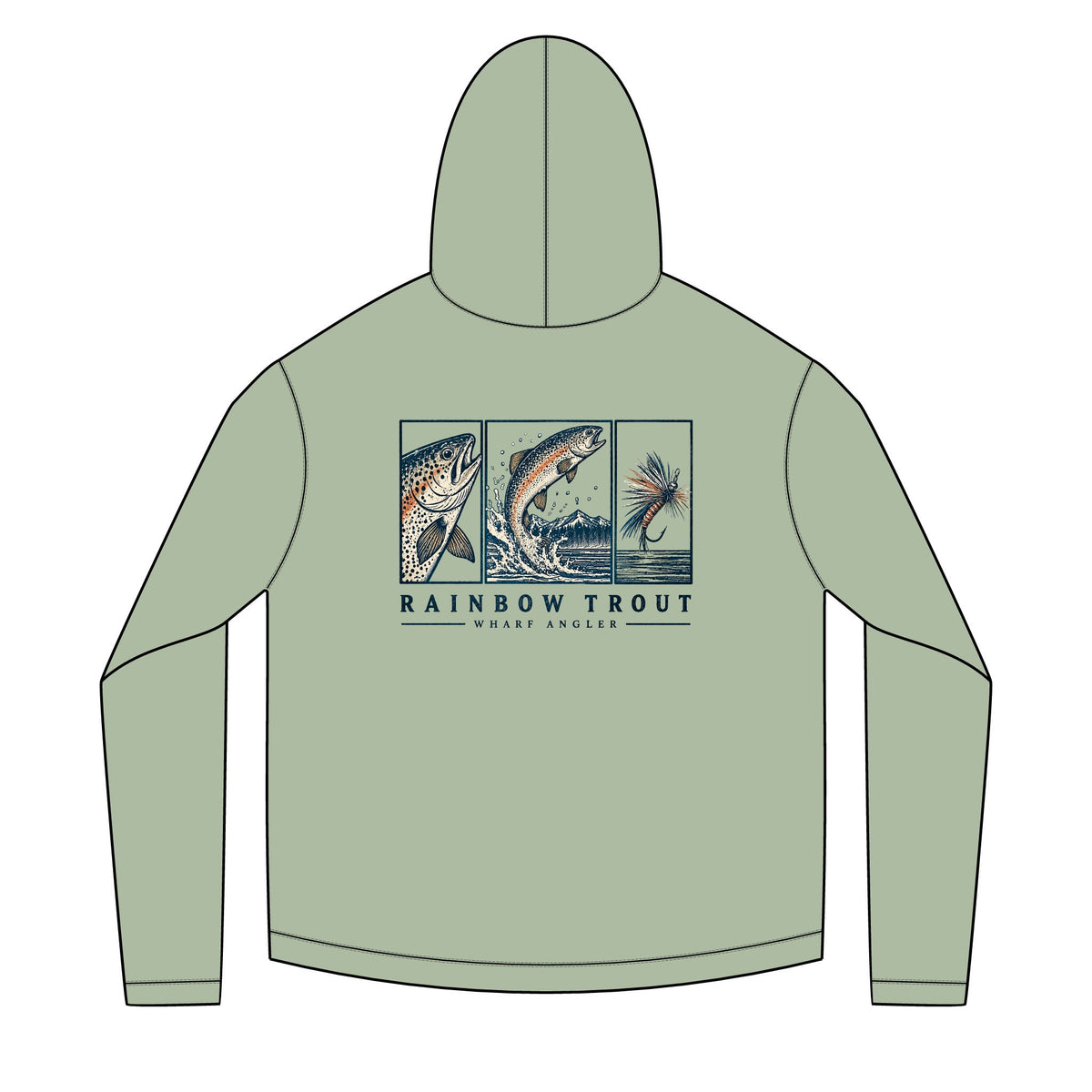 Rainbow Trout Color Solar Hoodie