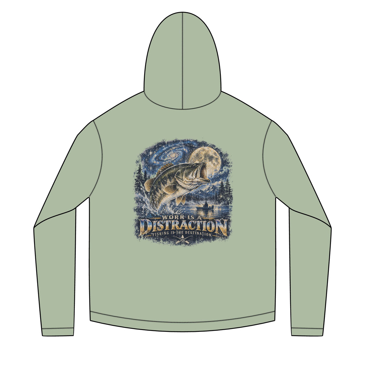 Fishing Destination Solar Hoodie