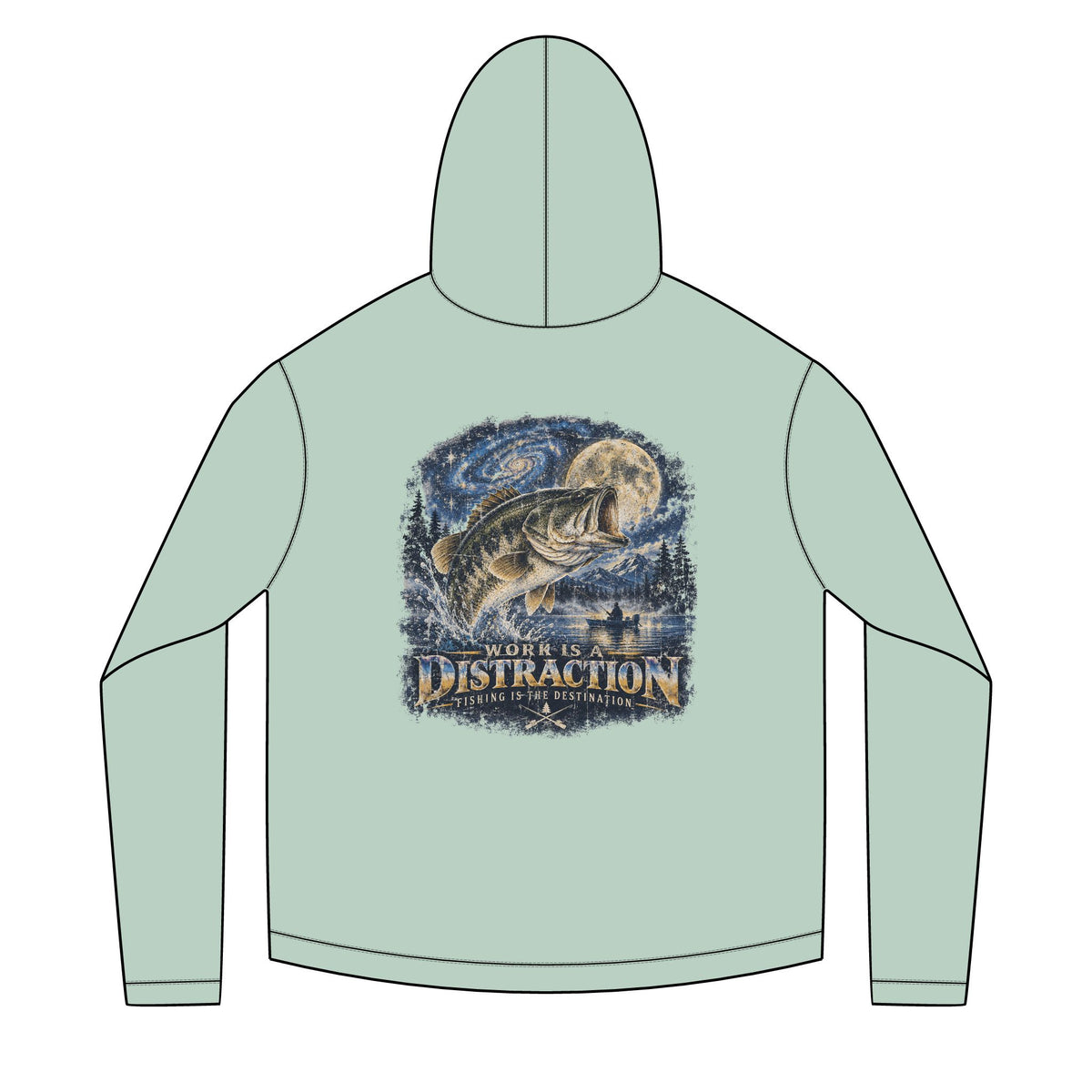 Fishing Destination Solar Hoodie