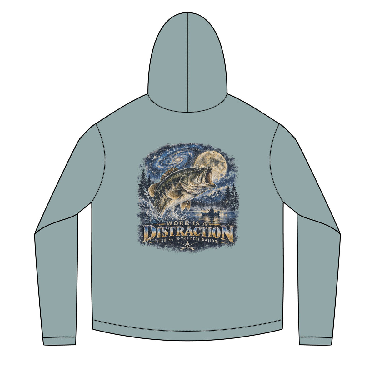 Fishing Destination Solar Hoodie
