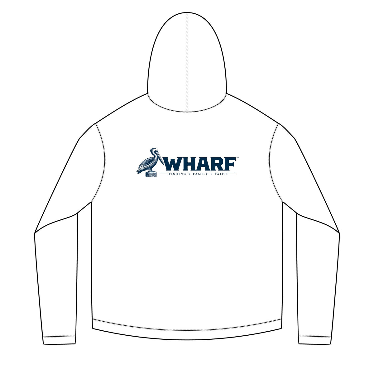 Wharf Logo Performance Fishing Hoodie