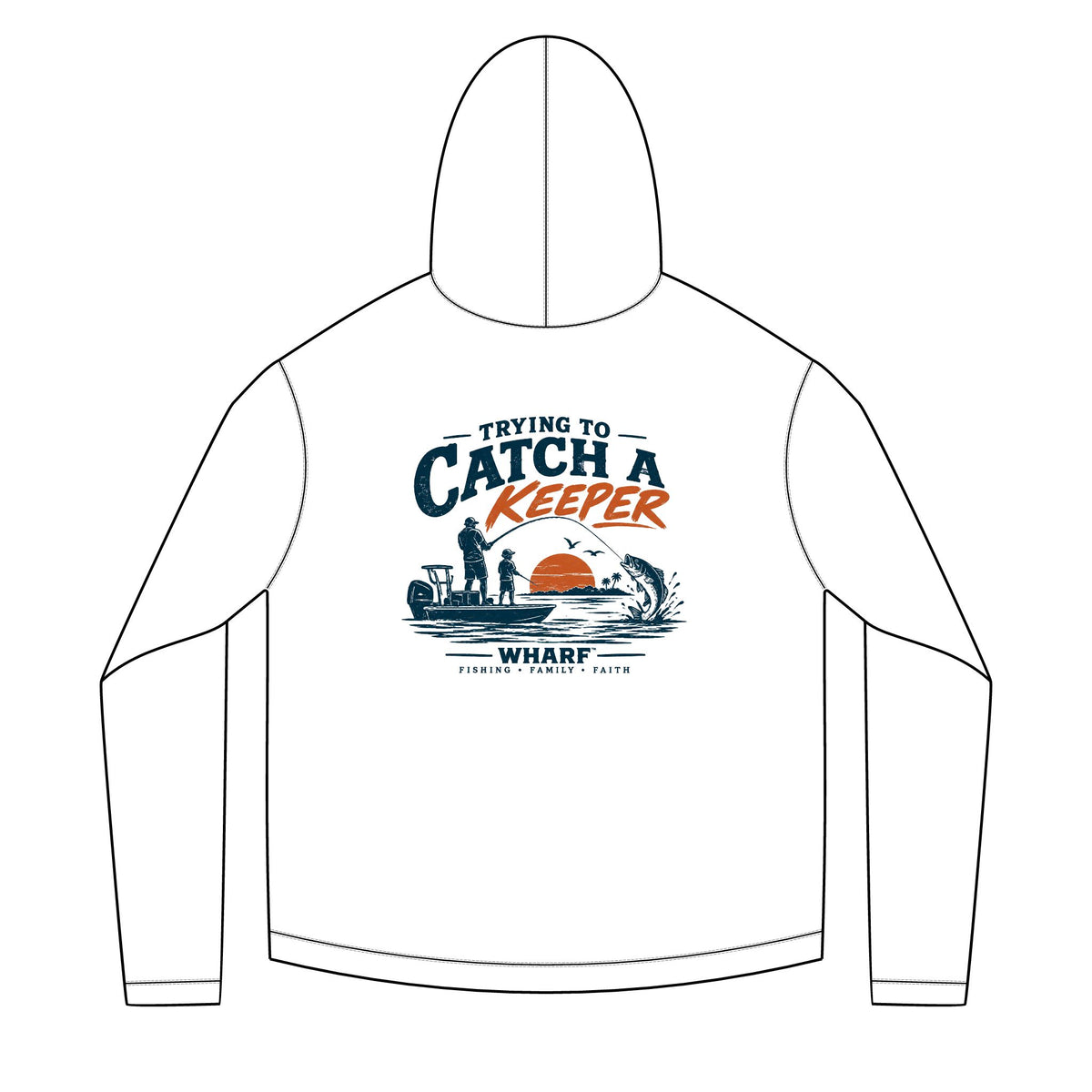 Trying To Catch A Keeper Solar Hoodie