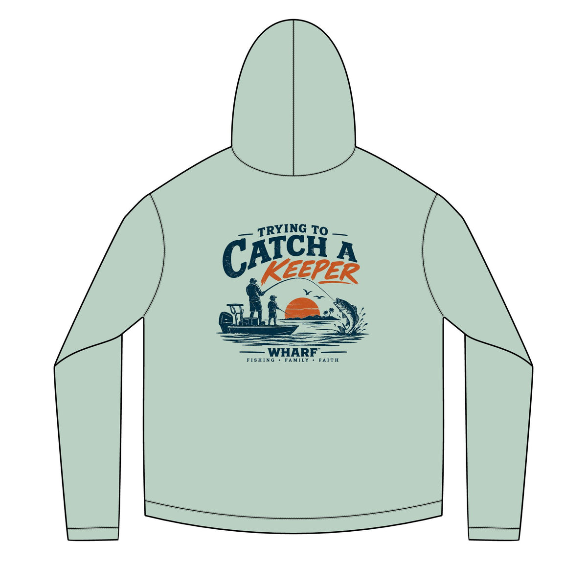 Trying To Catch A Keeper Solar Hoodie