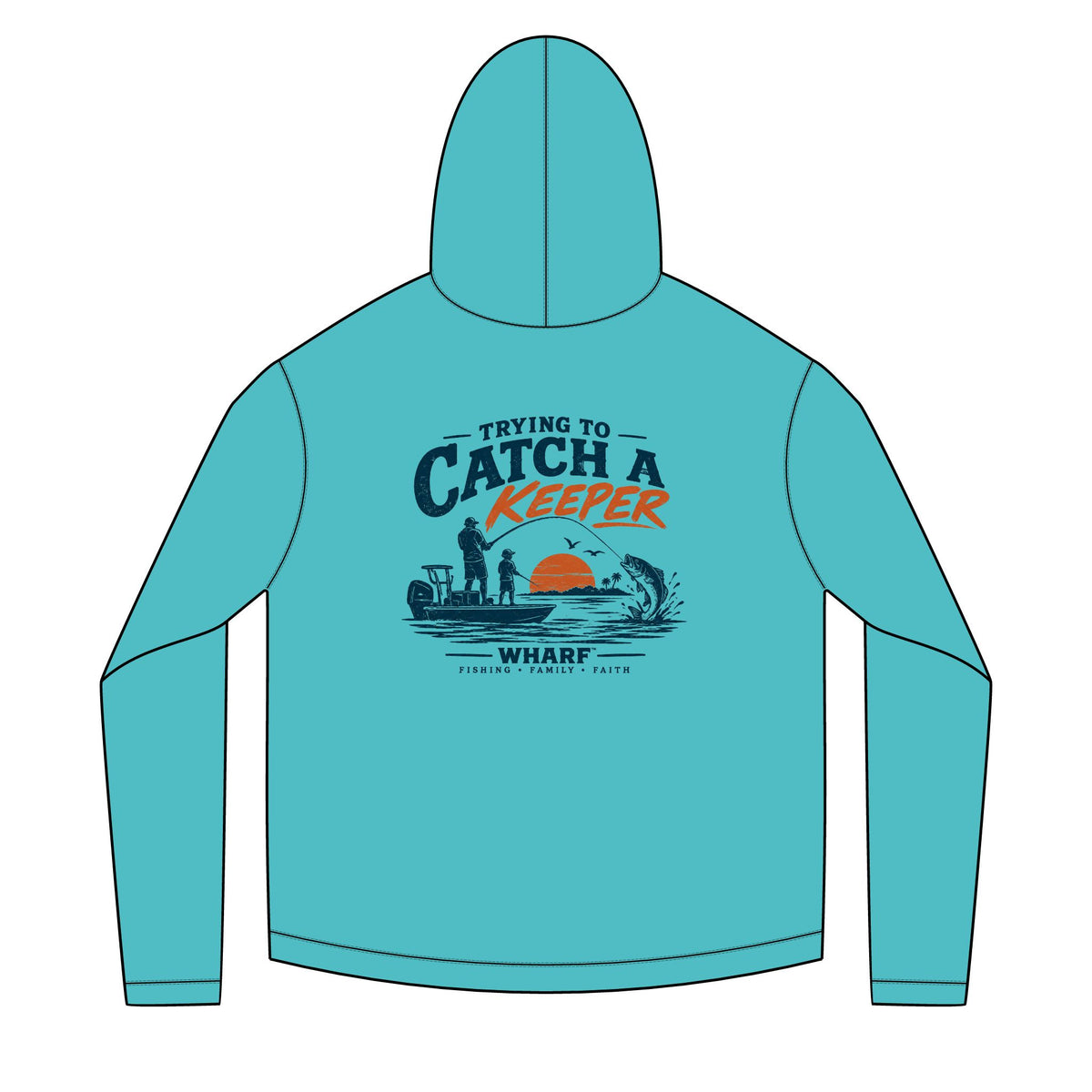 Trying To Catch A Keeper Solar Hoodie