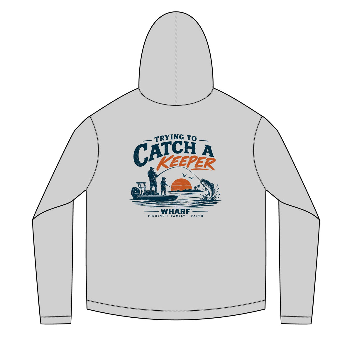 Trying To Catch A Keeper Solar Hoodie