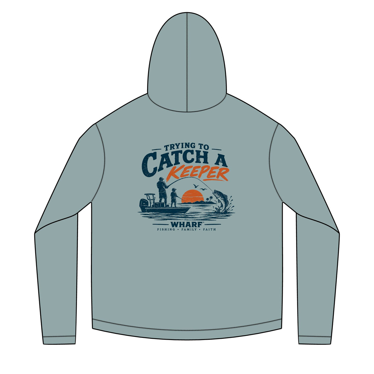 Trying To Catch A Keeper Solar Hoodie