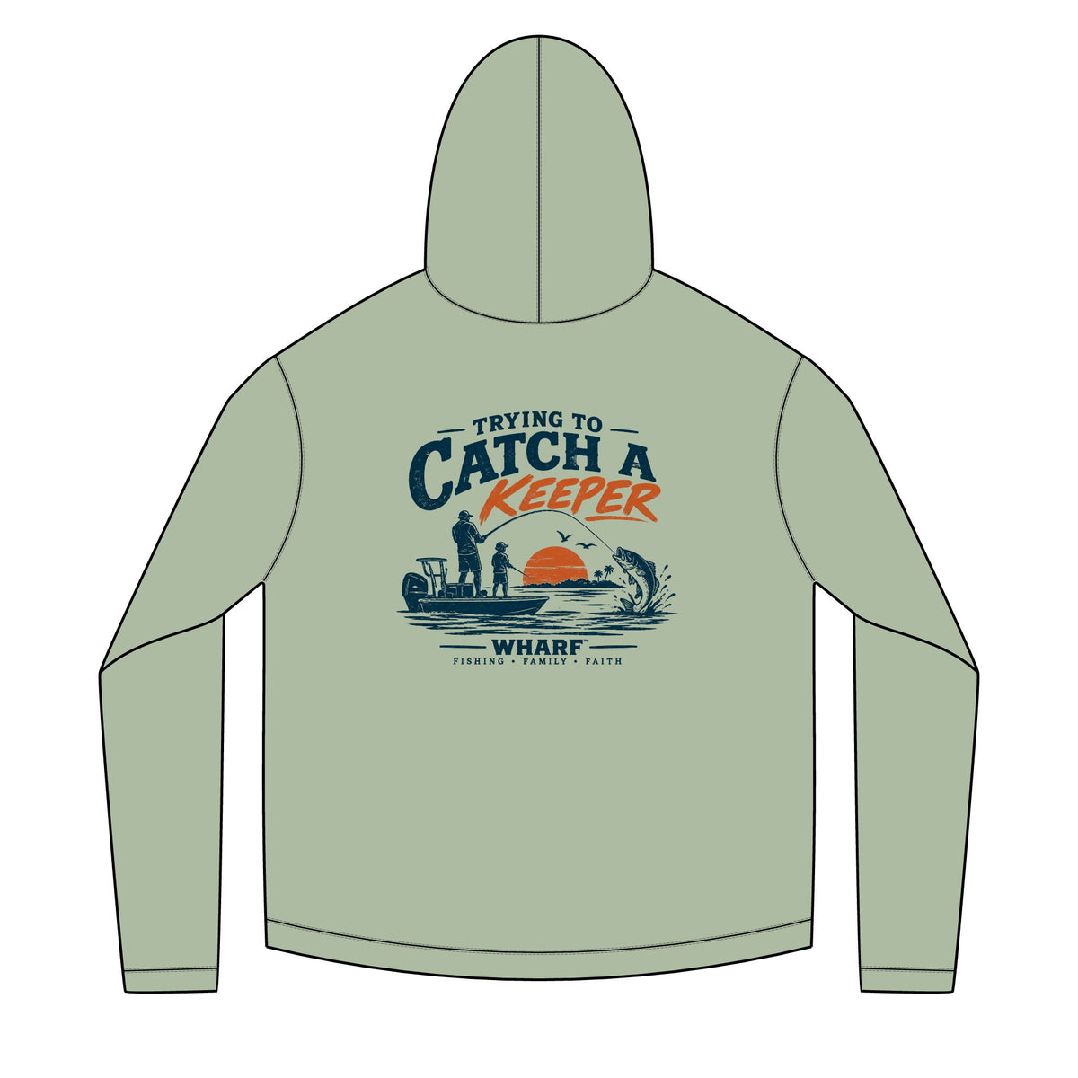 Trying To Catch A Keeper Solar Hoodie