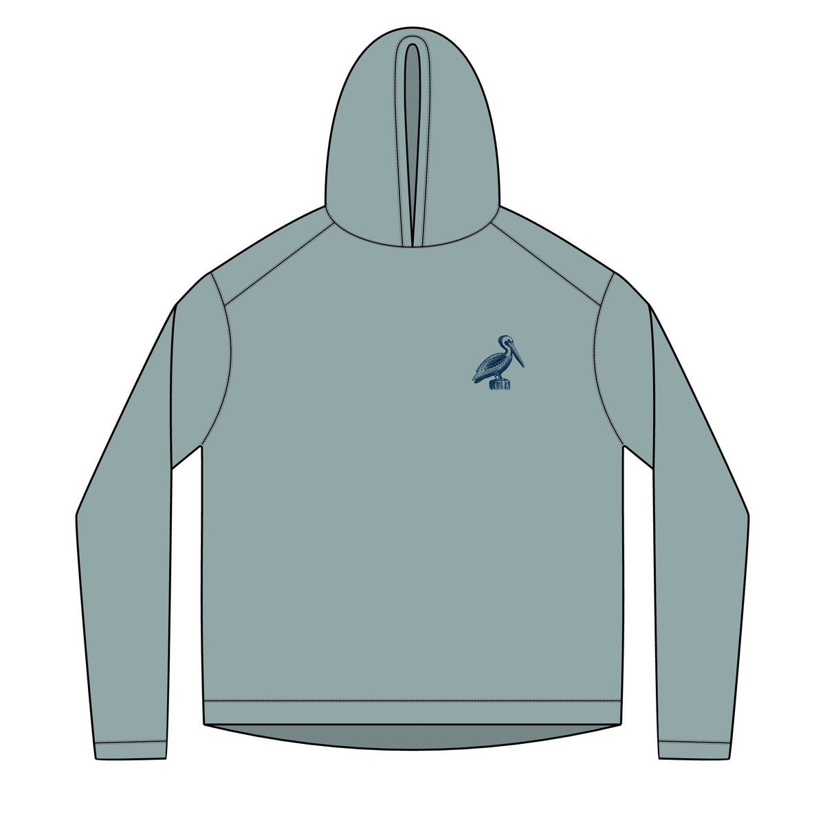 Wharf Logo Performance Fishing Hoodie