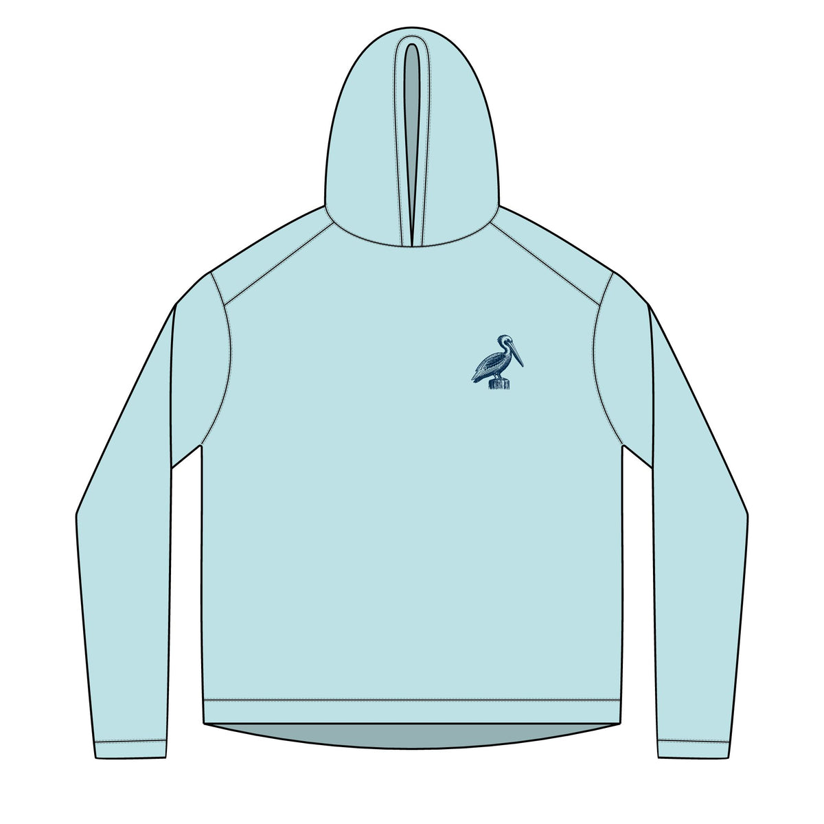Wharf Logo Performance Fishing Hoodie