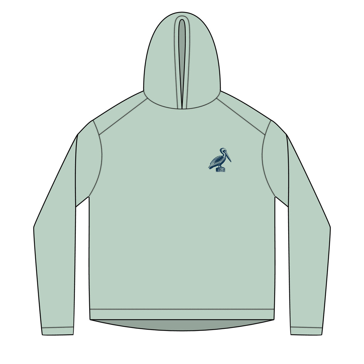 Wharf Logo Performance Fishing Hoodie